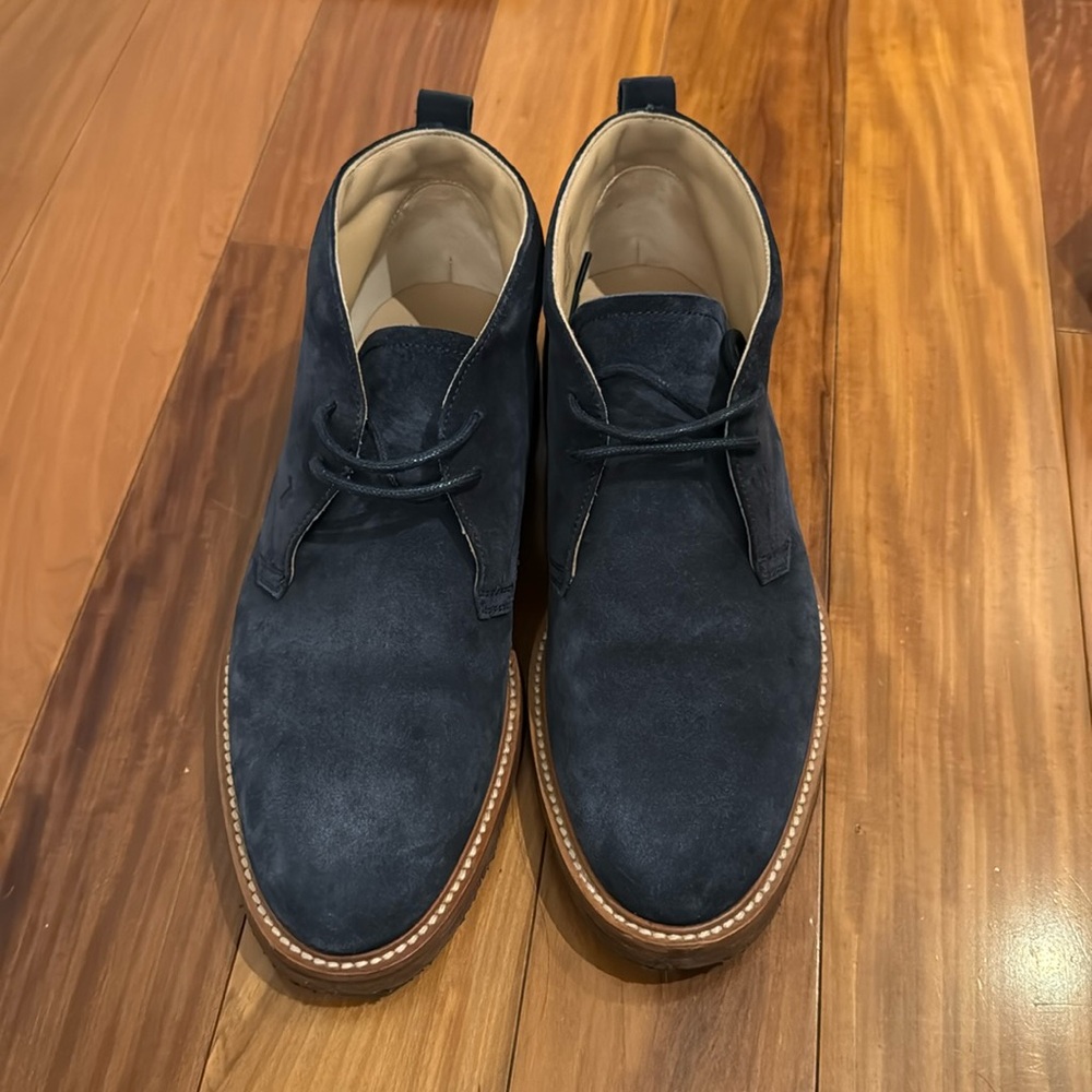 TOD’S navy suede desert boot men’s